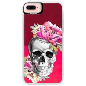 Neónové púzdro Pink iSaprio - Pretty Skull - iPhone 7 Plus vyobraziť