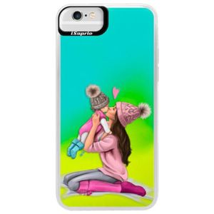 Neónové puzdro Blue iSaprio - Kissing Mom - Brunette and Girl - iPhone 6 Plus/6S Plus vyobraziť