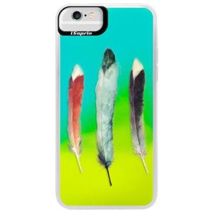 Neónové puzdro Blue iSaprio - Three Feathers - iPhone 6 Plus/6S Plus vyobraziť