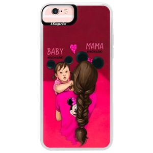 Neónové púzdro Pink iSaprio - Mama Mouse Brunette and Girl - iPhone 6 Plus/6S Plus vyobraziť