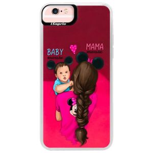 Neónové púzdro Pink iSaprio - Mama Mouse Brunette and Boy - iPhone 6 Plus/6S Plus vyobraziť