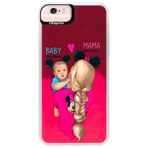 Neónové púzdro Pink iSaprio - Mama Mouse Blonde and Boy - iPhone 6 Plus/6S Plus vyobraziť