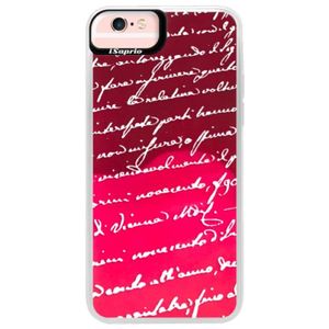 Neónové púzdro Pink iSaprio - Handwriting 01 - white - iPhone 6 Plus/6S Plus vyobraziť