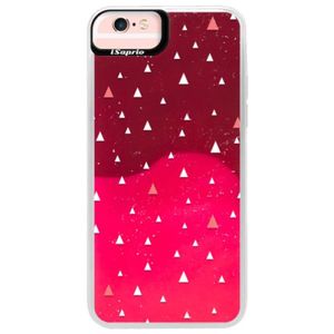 Neónové púzdro Pink iSaprio - Abstract Triangles 02 - white - iPhone 6 Plus/6S Plus vyobraziť