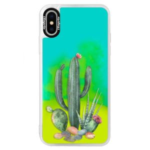 Neónové puzdro Blue iSaprio - Cacti 02 - iPhone XS vyobraziť