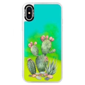 Neónové puzdro Blue iSaprio - Cacti 01 - iPhone XS vyobraziť