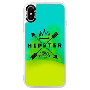 Neónové puzdro Blue iSaprio - Hipster Style 02 - iPhone XS vyobraziť