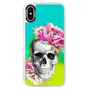 Neónové puzdro Blue iSaprio - Pretty Skull - iPhone XS vyobraziť