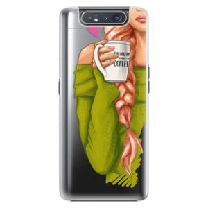 Plastové puzdro iSaprio - My Coffe and Redhead Girl - Samsung Galaxy A80 vyobraziť