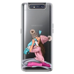 Plastové puzdro iSaprio - Kissing Mom - Brunette and Boy - Samsung Galaxy A80 vyobraziť
