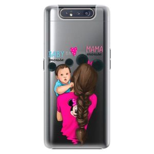 Plastové puzdro iSaprio - Mama Mouse Brunette and Boy - Samsung Galaxy A80 vyobraziť