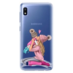Plastové puzdro iSaprio - Kissing Mom - Blond and Girl - Samsung Galaxy A10 vyobraziť