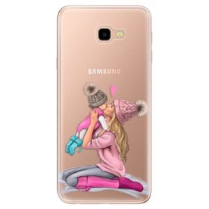 Odolné silikónové puzdro iSaprio - Kissing Mom - Blond and Girl - Samsung Galaxy J4+ vyobraziť