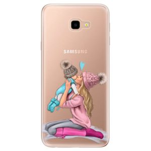 Odolné silikónové puzdro iSaprio - Kissing Mom - Blond and Boy - Samsung Galaxy J4+ vyobraziť