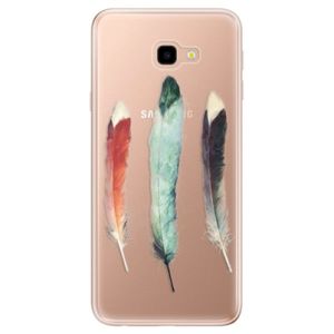 Odolné silikónové puzdro iSaprio - Three Feathers - Samsung Galaxy J4+ vyobraziť