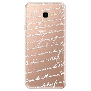 Odolné silikónové puzdro iSaprio - Handwriting 01 - white - Samsung Galaxy J4+ vyobraziť