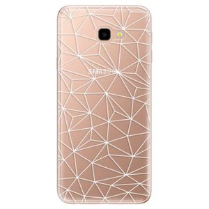 Odolné silikónové puzdro iSaprio - Abstract Triangles 03 - white - Samsung Galaxy J4+ vyobraziť