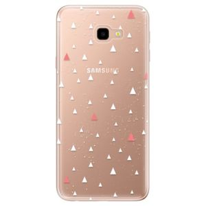 Odolné silikónové puzdro iSaprio - Abstract Triangles 02 - white - Samsung Galaxy J4+ vyobraziť