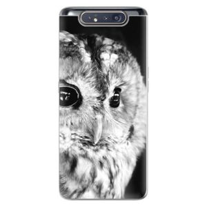 Odolné silikónové puzdro iSaprio - BW Owl - Samsung Galaxy A80 vyobraziť