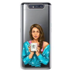 Odolné silikónové puzdro iSaprio - Coffe Now - Brunette - Samsung Galaxy A80 vyobraziť
