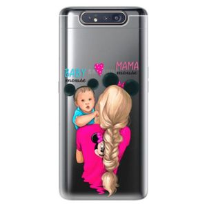 Odolné silikónové puzdro iSaprio - Mama Mouse Blonde and Boy - Samsung Galaxy A80 vyobraziť