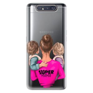 Odolné silikónové puzdro iSaprio - Super Mama - Two Boys - Samsung Galaxy A80 vyobraziť