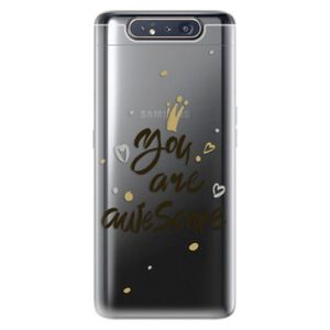 Odolné silikónové puzdro iSaprio - You Are Awesome - black - Samsung Galaxy A80 vyobraziť