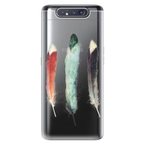 Odolné silikónové puzdro iSaprio - Three Feathers - Samsung Galaxy A80 vyobraziť