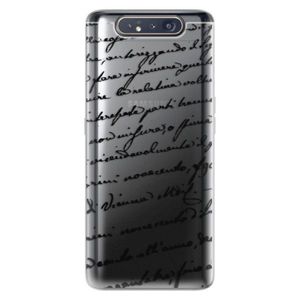 Odolné silikónové puzdro iSaprio - Handwriting 01 - black - Samsung Galaxy A80 vyobraziť