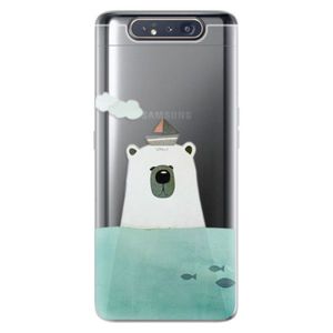 Odolné silikónové puzdro iSaprio - Bear With Boat - Samsung Galaxy A80 vyobraziť