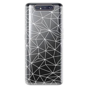 Odolné silikónové puzdro iSaprio - Abstract Triangles 03 - white - Samsung Galaxy A80 vyobraziť