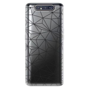 Odolné silikónové puzdro iSaprio - Abstract Triangles 03 - black - Samsung Galaxy A80 vyobraziť