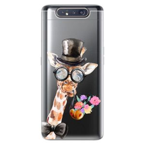 Odolné silikónové puzdro iSaprio - Sir Giraffe - Samsung Galaxy A80 vyobraziť