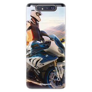Odolné silikónové puzdro iSaprio - Motorcycle 10 - Samsung Galaxy A80 vyobraziť