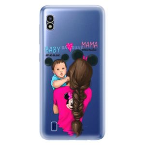 Odolné silikónové puzdro iSaprio - Mama Mouse Brunette and Boy - Samsung Galaxy A10 vyobraziť