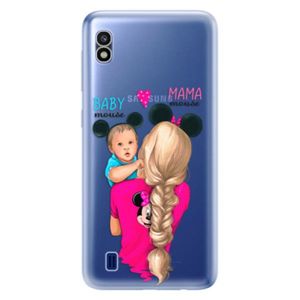 Odolné silikónové puzdro iSaprio - Mama Mouse Blonde and Boy - Samsung Galaxy A10 vyobraziť