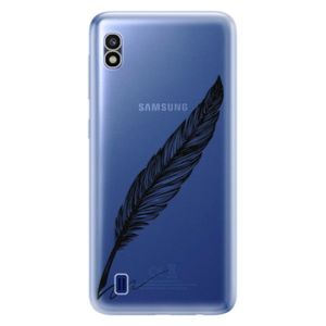 Odolné silikónové puzdro iSaprio - Writing By Feather - black - Samsung Galaxy A10 vyobraziť