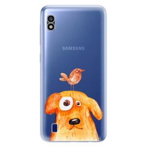 Odolné silikónové puzdro iSaprio - Dog And Bird - Samsung Galaxy A10 vyobraziť
