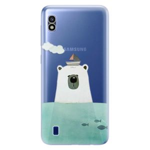 Odolné silikónové puzdro iSaprio - Bear With Boat - Samsung Galaxy A10 vyobraziť