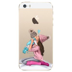 Odolné silikónové puzdro iSaprio - Kissing Mom - Brunette and Boy - iPhone 5/5S/SE vyobraziť