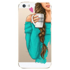 Odolné silikónové puzdro iSaprio - My Coffe and Brunette Girl - iPhone 5/5S/SE vyobraziť