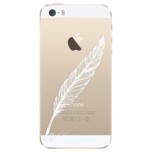 Odolné silikónové puzdro iSaprio - Writing By Feather - white - iPhone 5/5S/SE vyobraziť