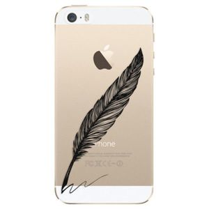 Odolné silikónové puzdro iSaprio - Writing By Feather - black - iPhone 5/5S/SE vyobraziť