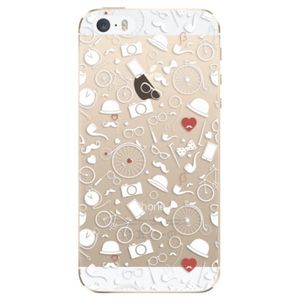 Odolné silikónové puzdro iSaprio - Vintage Pattern 01 - white - iPhone 5/5S/SE vyobraziť