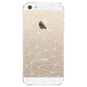 Odolné silikónové puzdro iSaprio - Abstract Triangles 03 - white - iPhone 5/5S/SE vyobraziť