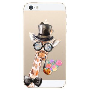 Odolné silikónové puzdro iSaprio - Sir Giraffe - iPhone 5/5S/SE vyobraziť