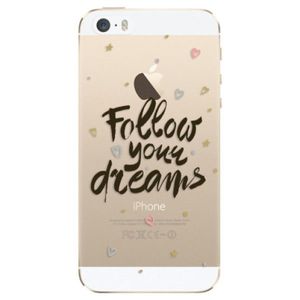 Odolné silikónové puzdro iSaprio - Follow Your Dreams - black - iPhone 5/5S/SE vyobraziť