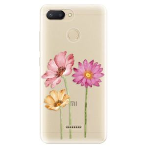 Odolné silikónové puzdro iSaprio - Three Flowers - Xiaomi Redmi 6 vyobraziť