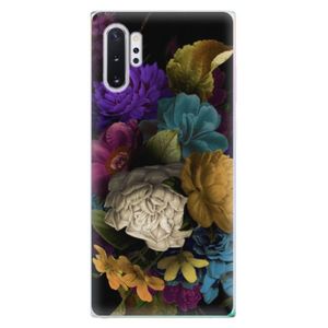 Odolné silikónové puzdro iSaprio - Dark Flowers - Samsung Galaxy Note 10+ vyobraziť