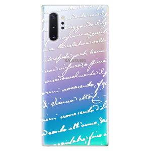 Odolné silikónové puzdro iSaprio - Handwriting 01 - white - Samsung Galaxy Note 10+ vyobraziť